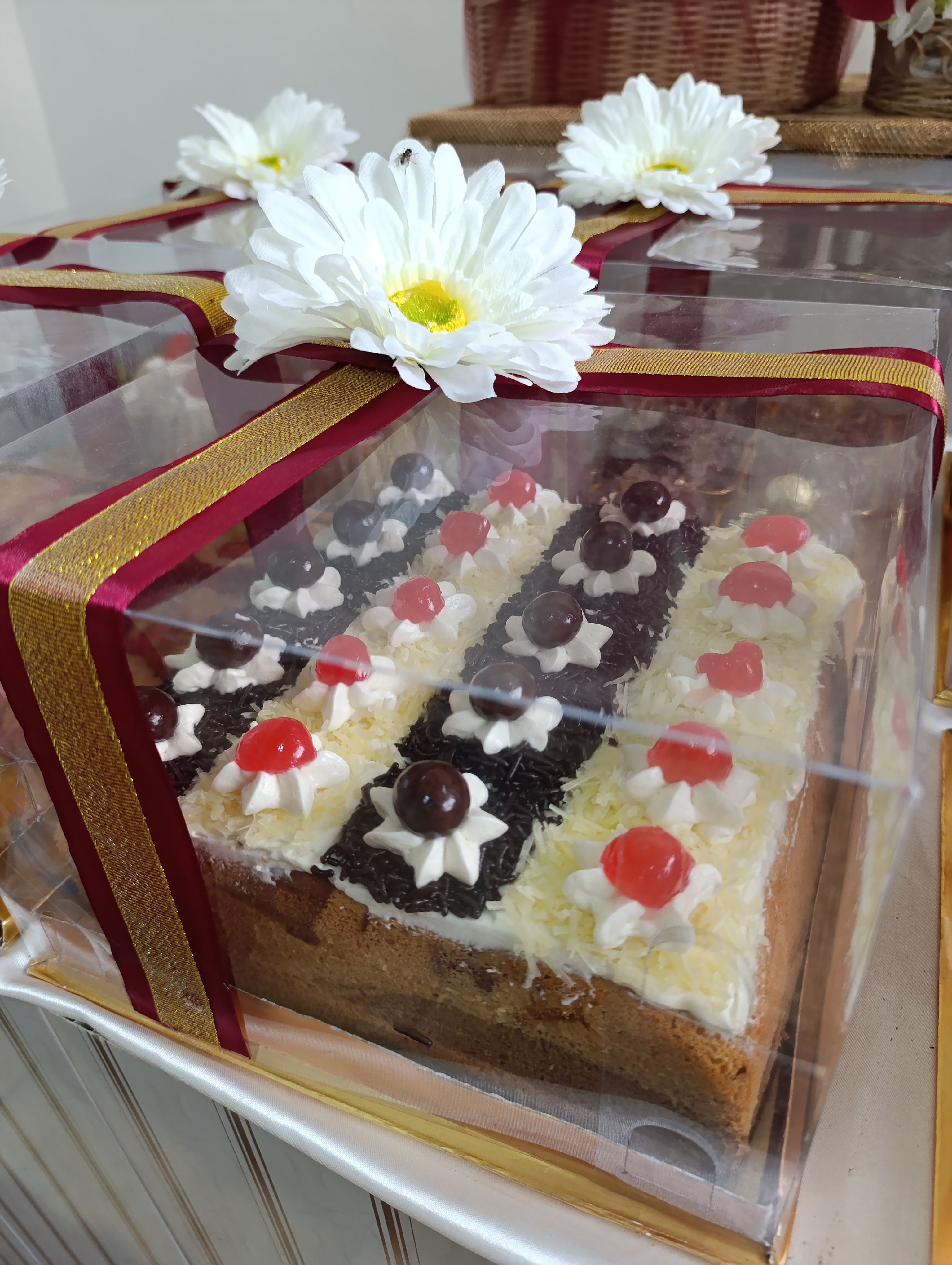 Cake potong keju coklat